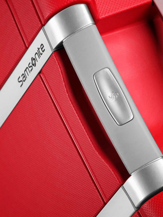 Samsonite Spinner Cabin Hard Red with 4 Wheels Height 55cm