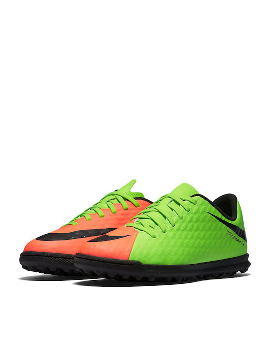 HYPERVENOM PHADE TF Ghete De Fotbal Pentru Copii Cu Talpă Cu Crampoane Verzi