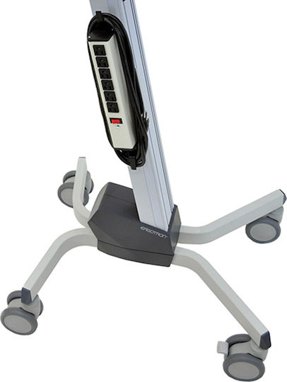 Ergotron Neo-Flex Βάση Δαπέδου Περιφερειακών με Ροδάκια Ασημί 24-206-214