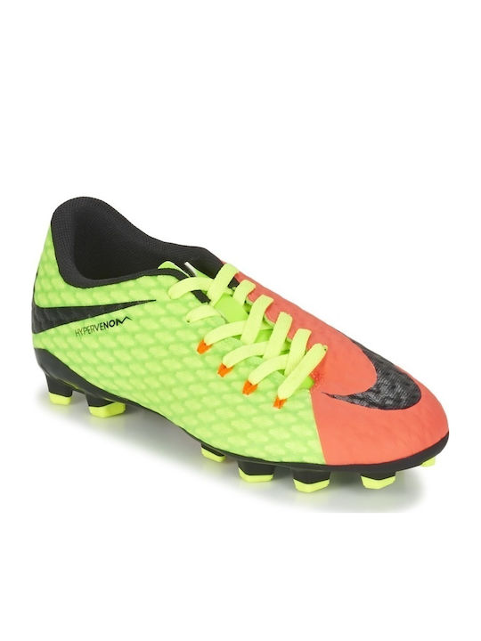 Hypervenom Phelon III FG FG Παιδικά Ποδοσφαιρικά Παπούτσια με Τάπες Πράσινα