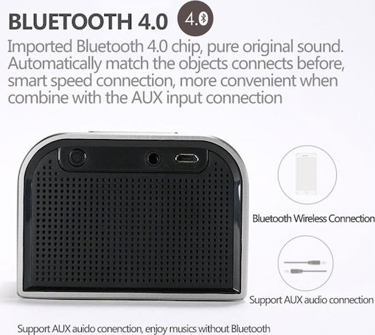 Remax RB-M8 Mini Ηχείο Bluetooth 5W με Διάρκεια Μπαταρίας έως 6 ώρες Ασημί