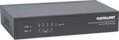 Intellinet 561082 Unmanaged L2 PoE Switch with 5 Gigabit (1Gbps) Ethernet Ports