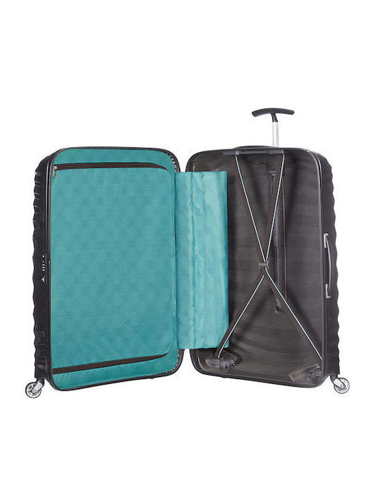 Samsonite Spinner Μεγάλη Βαλίτσα Ταξιδίου Σκληρή Μαύρη με 4 Ρόδες Ύψους 75εκ.