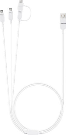 Samsung Редовен USB към Type-C / micro USB Кабел Бял 1.3м (EP-MN930GWEGWW)