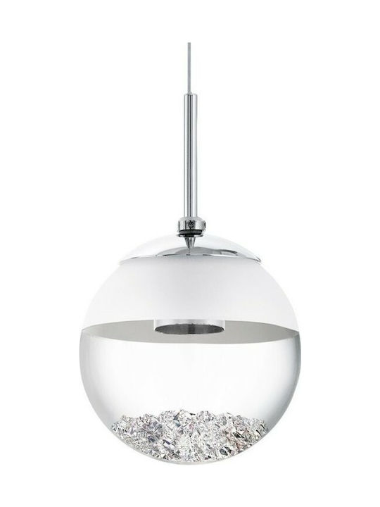 Eglo Montefio Pendant Light LED with Crystals with Warm White Light Transparent