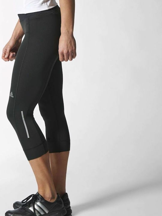 Adidas Sequencials Climalite 3/4 Tights Γυναικείο Ισοθερμικό Παντελόνι Μαύρο