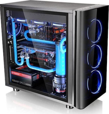 Thermaltake View 31 TG Jocuri Middle Tower Cutie de calculator Negru