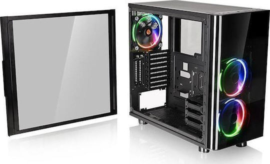 Thermaltake View 31 TG RGB Геймърско бюро Midi Tower Компютърна кутия със страничен прозорец Черен