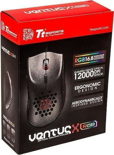 Thermaltake Ventus X RGB Gaming Mouse 12000 DPI Negru