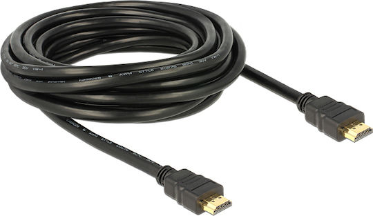 DeLock HDMI 1.4 Cable HDMI male - HDMI male 5m Μαύρο