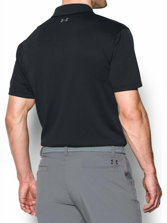 Under Armour Tech Bluza pentru bărbați cu mâneci scurte Polo Negru