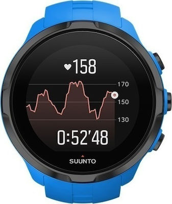 Suunto Spartan Sport Wrist HR Stainless Steel 50mm Waterproof Smartwatch with Heart Rate Monitor (Blue)