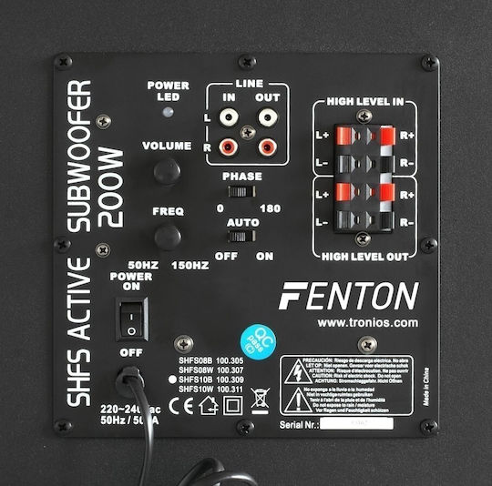Fenton SHFS10 100.309 Самоусилващ Субуфер с Говорител 10" 200W Черен
