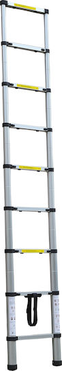 Herzberg Teleskopische Leiter Aluminium 14 Stufen mit maximaler Höhe 4.4m