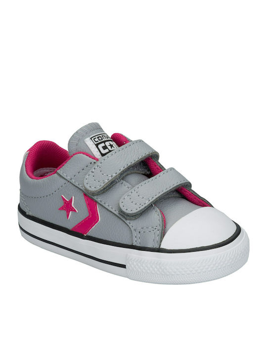 Converse Παιδικά Sneakers Star Player L 2V με Σκρατς Γκρι