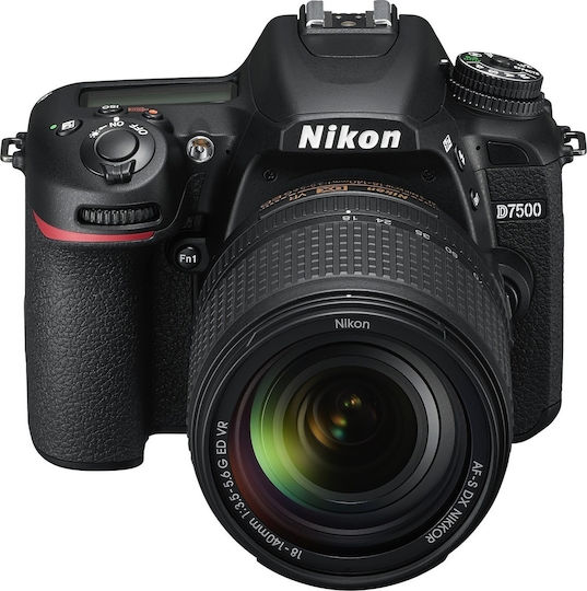 Nikon DSLR Camera D7500 Crop Frame Kit (AF-S DX 18-140mm F3.5-5.6G ED VR) Black