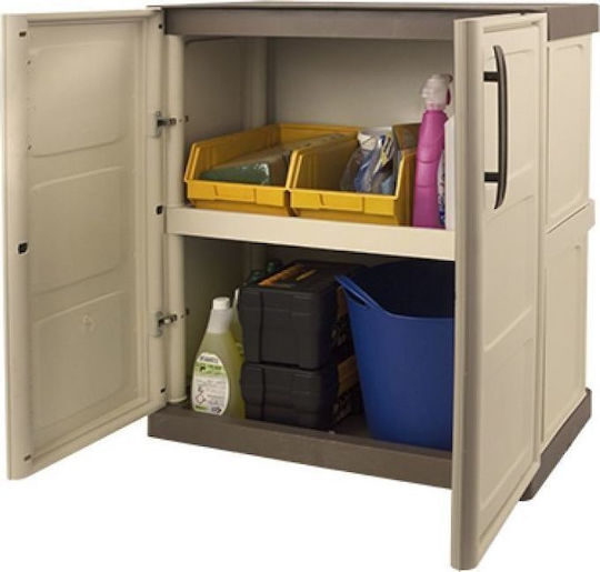 Double-Leaf Cabinet Made of Polypropylene with 1 Shelf 70x39x85.5 cm