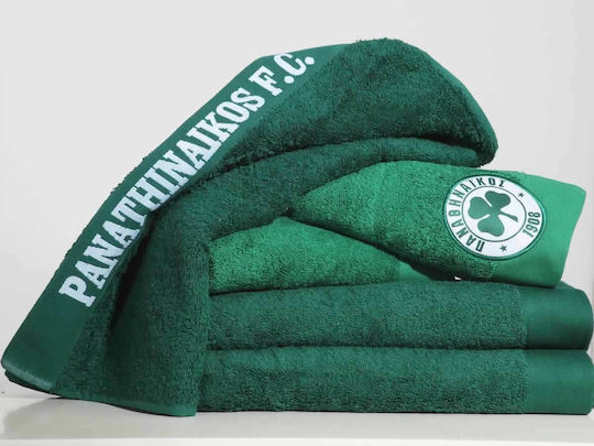 Palamaiki Bath Towel Panathinaikos FC 1908 70x140cm Green Weight 500gr/m²
