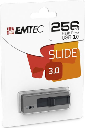 Emtec B250 Slide 256GB USB 3.0 Stick Gray