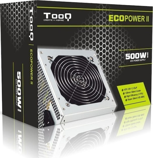 Tooq Ecopower II ATX 500W Gray Computer-Netzteil Voll verkabelt