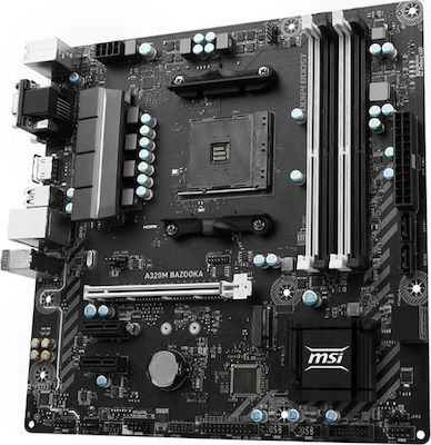 MSI A320M Bazooka Motherboard Micro ATX mit AMD AM4 Socket