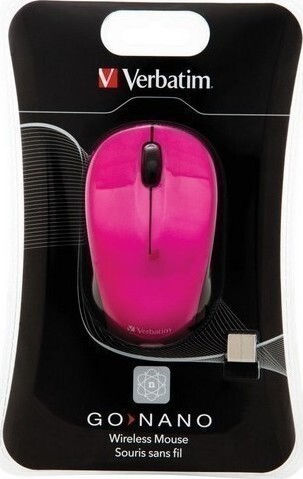 Verbatim Go Nano Wireless Mini Mouse Fuchsia