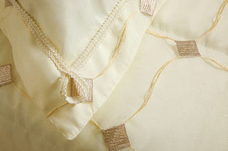 Viopros Bridal Blanket Set for Double Bed with 2 Pillowcases Ecru 240x250 cm