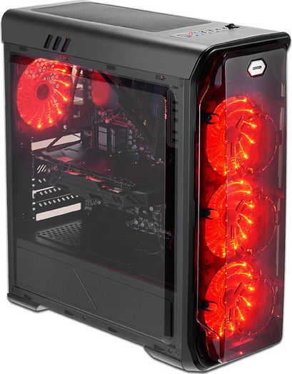 LC-Power Gaming 988 Midi Tower Κουτί Υπολογιστή με Πλαϊνό Παράθυρο Μαύρο