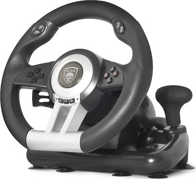 Spirit of Gamer R-Ace Wheel Pro Τιμονιέρα με Μοχλό Ταχυτήτων και Πετάλια για PC / PS3 με 180° Περιστροφής
