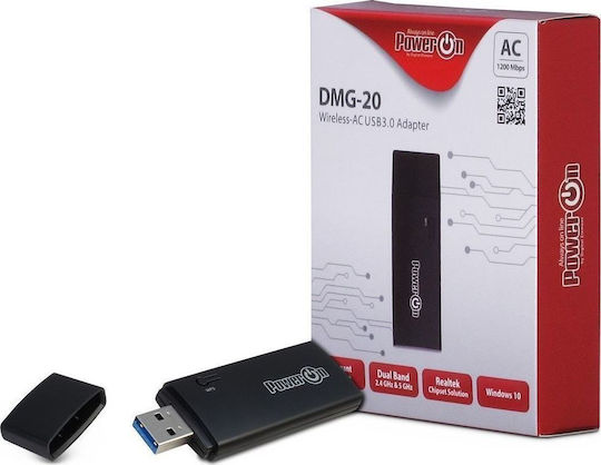 Inter-Tech DMG-20 USB Netzwerkadapter Mit Drahtloser Wi-Fi Verbindung 1200Mbps