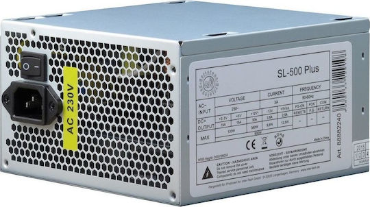 Inter-Tech SL-500 Plus 500W Gray Computer-Netzteil Voll verkabelt