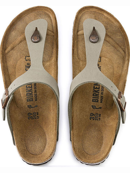 Gizeh Γυναικεία Ανατομικά Σανδάλια Stone Regular Fit