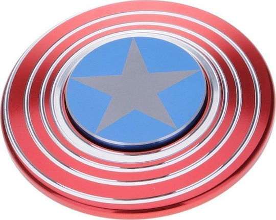 Fidget Spinner Top Captain America 2 minutes Metal Red