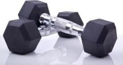 Power Force Rubber Hexagon Dumbbell 1 x 2.50kg