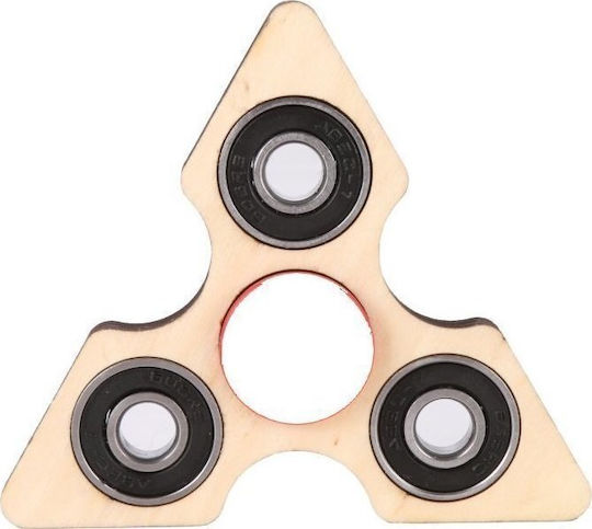 Fidget Spinner Ninja Wooden Three Leaves 3 minutes Ξύλινο Μπεζ