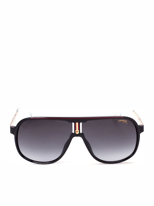 Carrera Men's Sunglasses With Black Horn-Rimmed Frame And Grey Gradient Lens 1007/S 807/9O