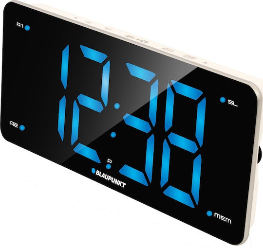 Blaupunkt CR15WH Tisch-Digitaluhr mit Wecker & Radio