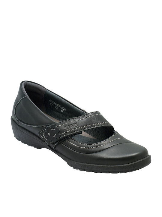 8019 Anatomic Women's Leather Black Slip-Ons