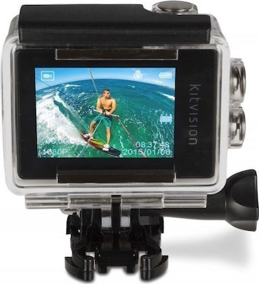 KitVision Escape 4KW Action Camera 4K Ultra HD Υποβρύχια (με Θήκη) με WiFi Λευκή με Οθόνη 2.0"