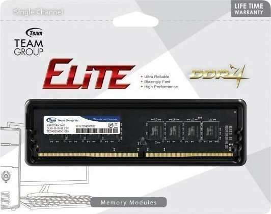 TeamGroup Elite DDR4 με Module 1x8GB και Ταχύτητα 2400 για Desktop