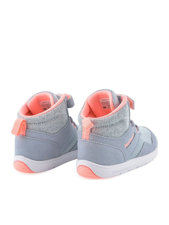 Ventureflex Sneaker Boot Leather Kids Boots with Laces Gray