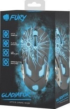 Natec Gladiator Fury RGB Gaming Ποντίκι 3200 DPI Μαύρο