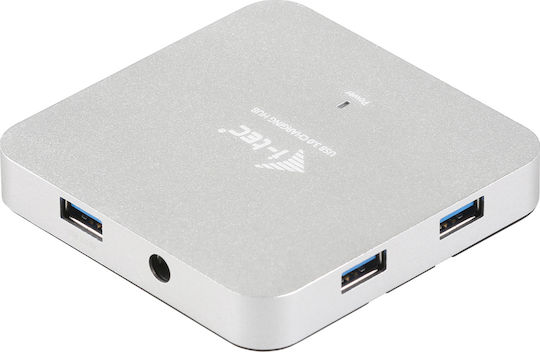 i-tec USB-Hub 7 Anschlüsse USB 3.0 mit USB-A Anschluss Silber