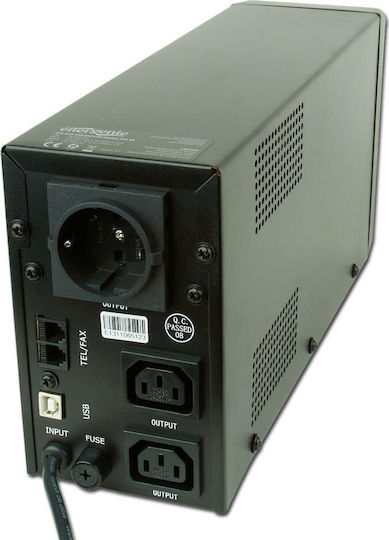 Gembird EG-UPS-032 Line-Interactive 850VA 510W with 3 IEC Power Plugs