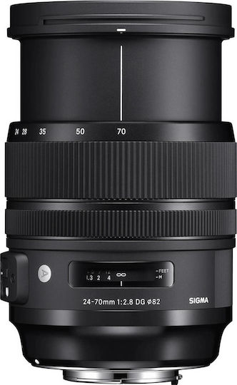Sigma Voller Rahmen Kameraobjektiv 24-70mm f/2.8 DG OS HSM Art Standard-Zoom / Telezoom / Weitwinkel-Zoom für Canon EF Mount Black