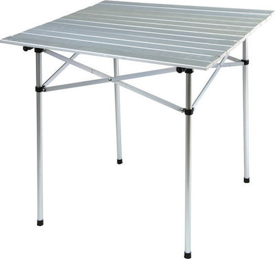 Unigreen Τραπέζι Αλουμινίου για Camping Πτυσσόμενο 70x70x70cm Λευκό