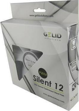 Gelid Solutions Silent 12 4-изводна ШИМ Вентилатор за кутия 120мм (1500 оборота / 58 куб.м/ч) Без светодиодно осветление и Свързване 4-изводна