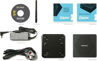Zotac Zbox CI327 Nano Plus PC (Celeron Quad Core N3450/4GB DDR3/32GB SSD/W10 Home)
