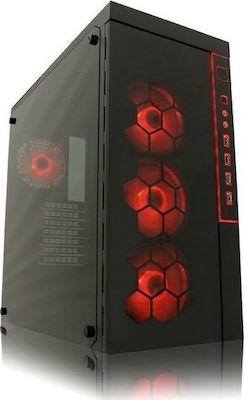 LC-Power Gaming 991 Midi Tower Computer Case with Window Panel and RGB Lighting Black