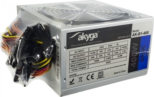 Akyga AK-B1-400 400W Black Computer Power Supply Full Wired